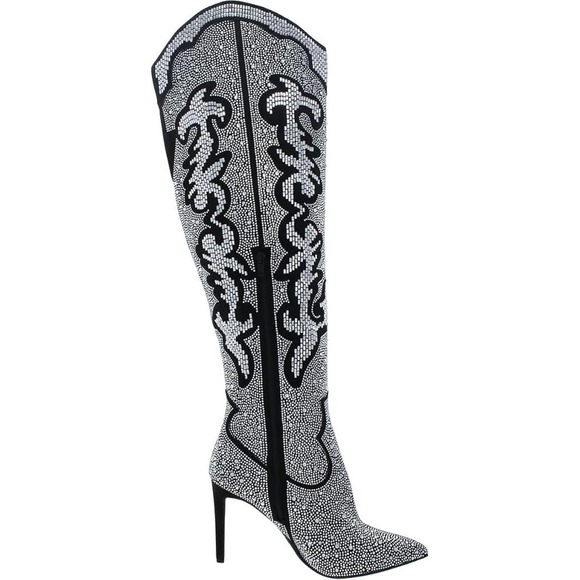 INC International Concepts‎ Rhinestone Western Boots Stiletto Heel 5M - Picture 5 of 5